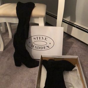 Steve Madden black thigh high boots